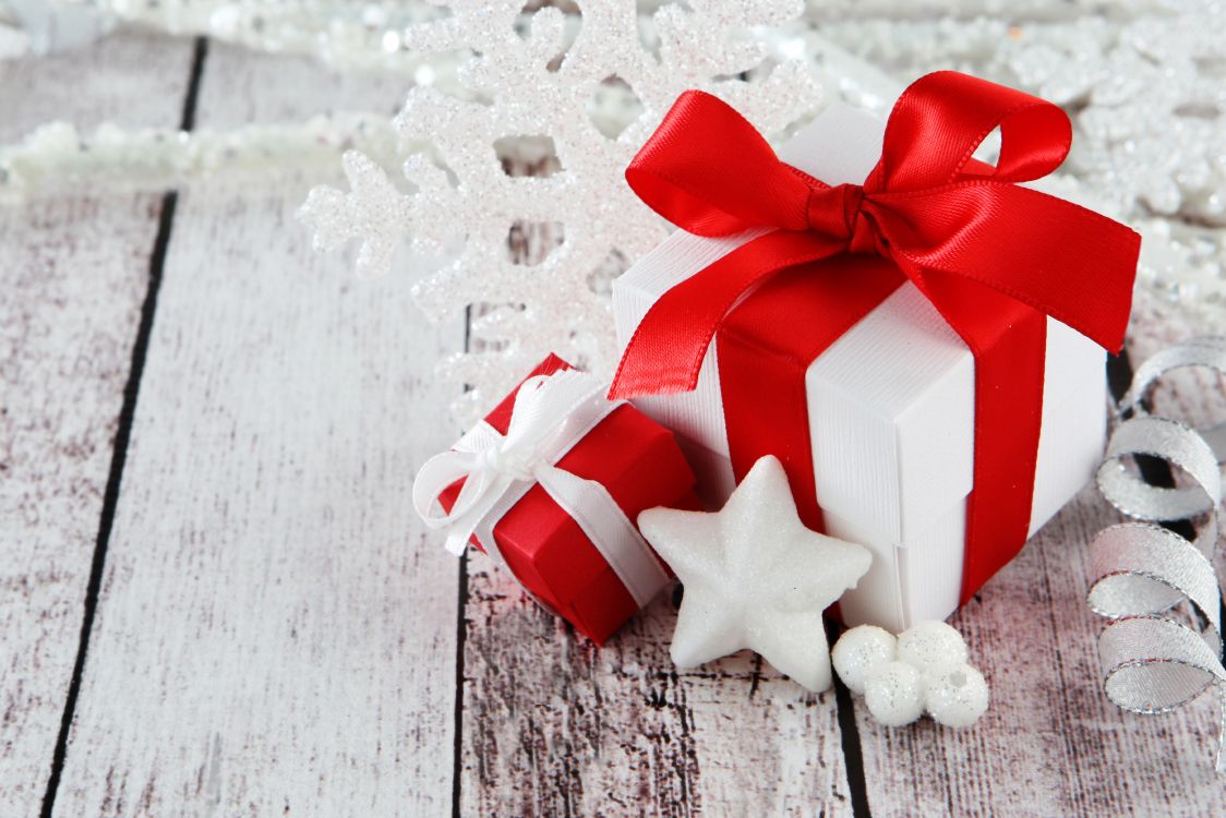 Обои Рождественский день, праздник, красный цвет, лента, настоящее время в разрешении 6496x4331