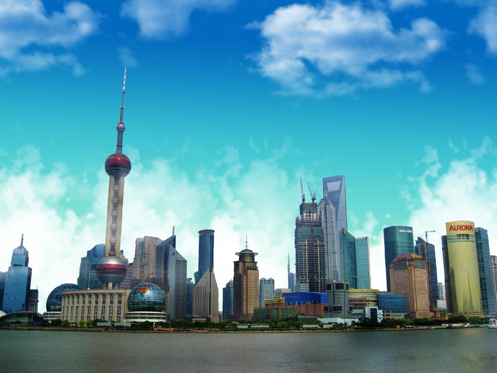 Обои район пудун, Пудун, город, городской пейзаж, линия горизонта в разрешении 3200x2400