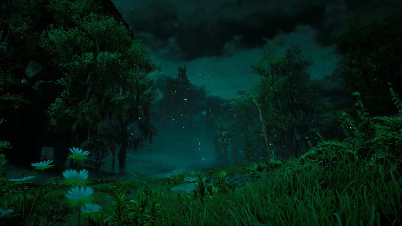 Обои природа, растение, зеленый, вода, дерево в разрешении 1920x1080