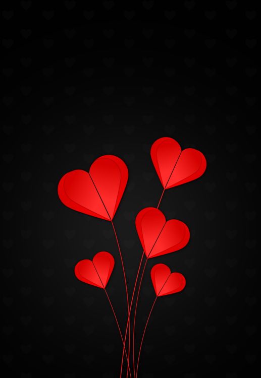 Обои сердце, красный цвет, лепесток, любовь, День Святого Валентина в разрешении 3901x5656