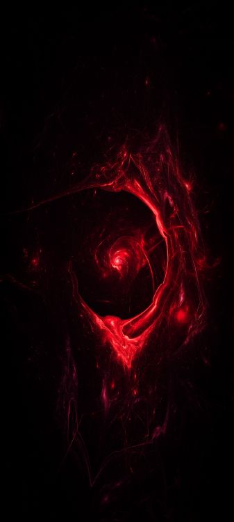 Обои темнота, фрактальное искусство, глаз, вода, человеческое тело в разрешении 1080x2400