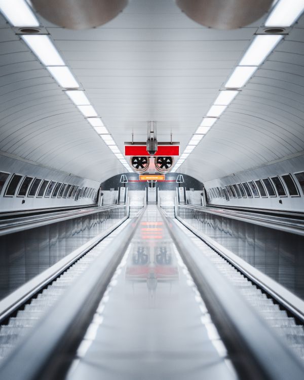 Обои эскалатор, скоростной транспорт, транспорт, городской район, линия в разрешении 3600x4500