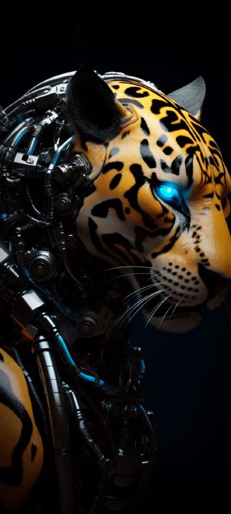 Обои визуальное искусство, бакенбарды, автомобильное освещение, морда, электрик в разрешении 1080x2400