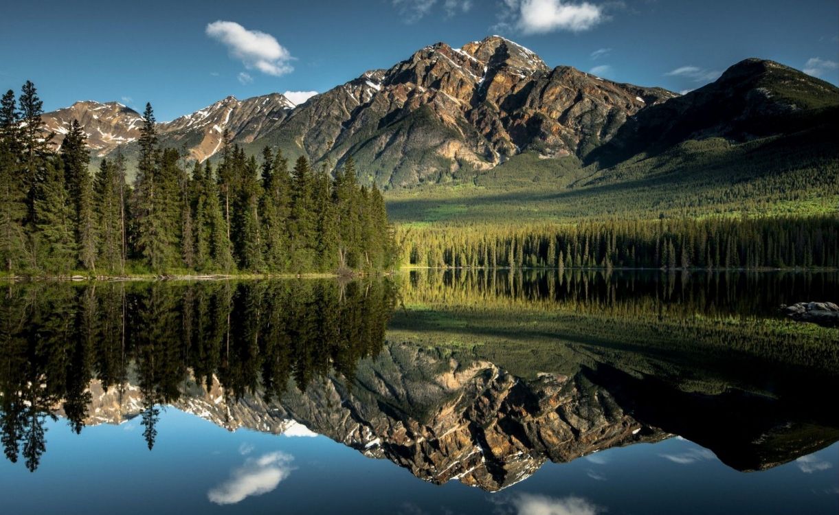 Обои Джаспер, гора, природа, парк, отражение в разрешении 2605x1600