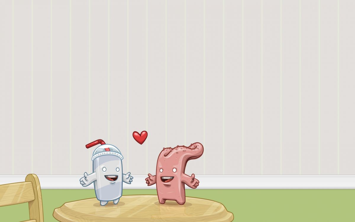 Обои мультфильм, иллюстрация, дизайн, романтика, любовь с первого взгляда в разрешении 2560x1600